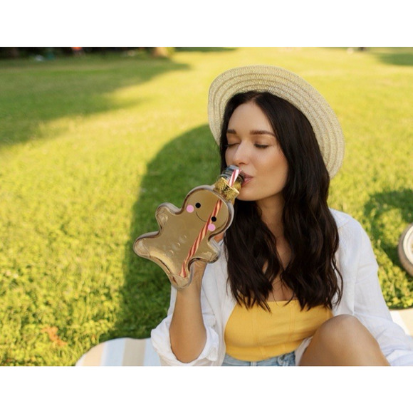 Aldi Gingerbread Man Ornament Sipper Cup Glass Bearista Christmas 2025 Viral - Picture 2 of 7